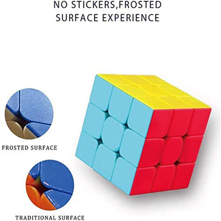 YCBABY Qiyi Warrior W Speed Cube 3x3- Stickerless Magic Cube 3x3x3 Puzzles Toys (56mm), The Most Educational Toy to Effectively Improve Your Child's Concentration, responsiveness and Memory
