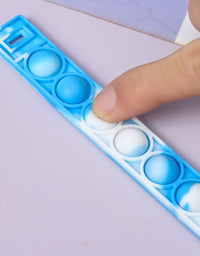 15 Pcs Multiplecolor Wristband Push Pop Bubble Sensory Fidget Silicone Bracelet Toy, Stress Relief Wristband Fidget Toys for Kids and Adults Anxiety Relief ADHD Autism Decompression
