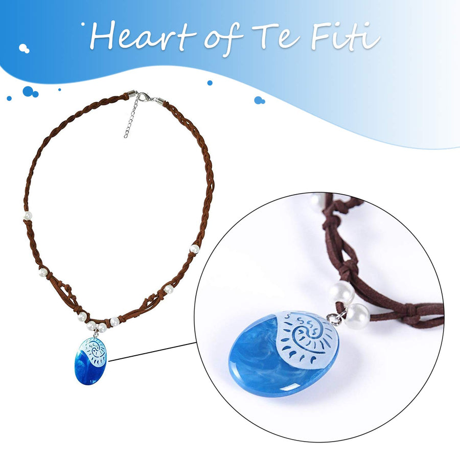 Moana Necklace, Moana Necklace for Girls Moana Costume for Girls, Moana's Magical Necklace Halloween Costume Halloween Party Favors (Blue) Moana Dress Up Accessories by Joy day