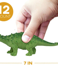 Li'l-Gen Dinosaur Toys with Interactive Sound Book, Hear Realistic Roars with Dinosaur Sound Book, 12 Realistic Dinosaur Figures for Kids, Interactive Play Set of Dinosaur Toys for Kids 3-5
