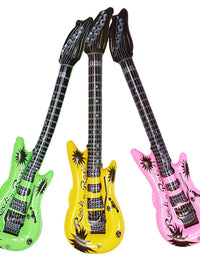 Dr.dudu Inflatable Guitar, Waterproof Assorted Colors Party Decoration (6pack)
