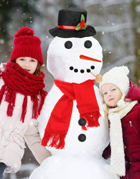 Colovis 16Pcs Snowman Decorating Kit, Snowman Making Kit Winter Party Kids Toys Christmas Holiday Decoration Gift
