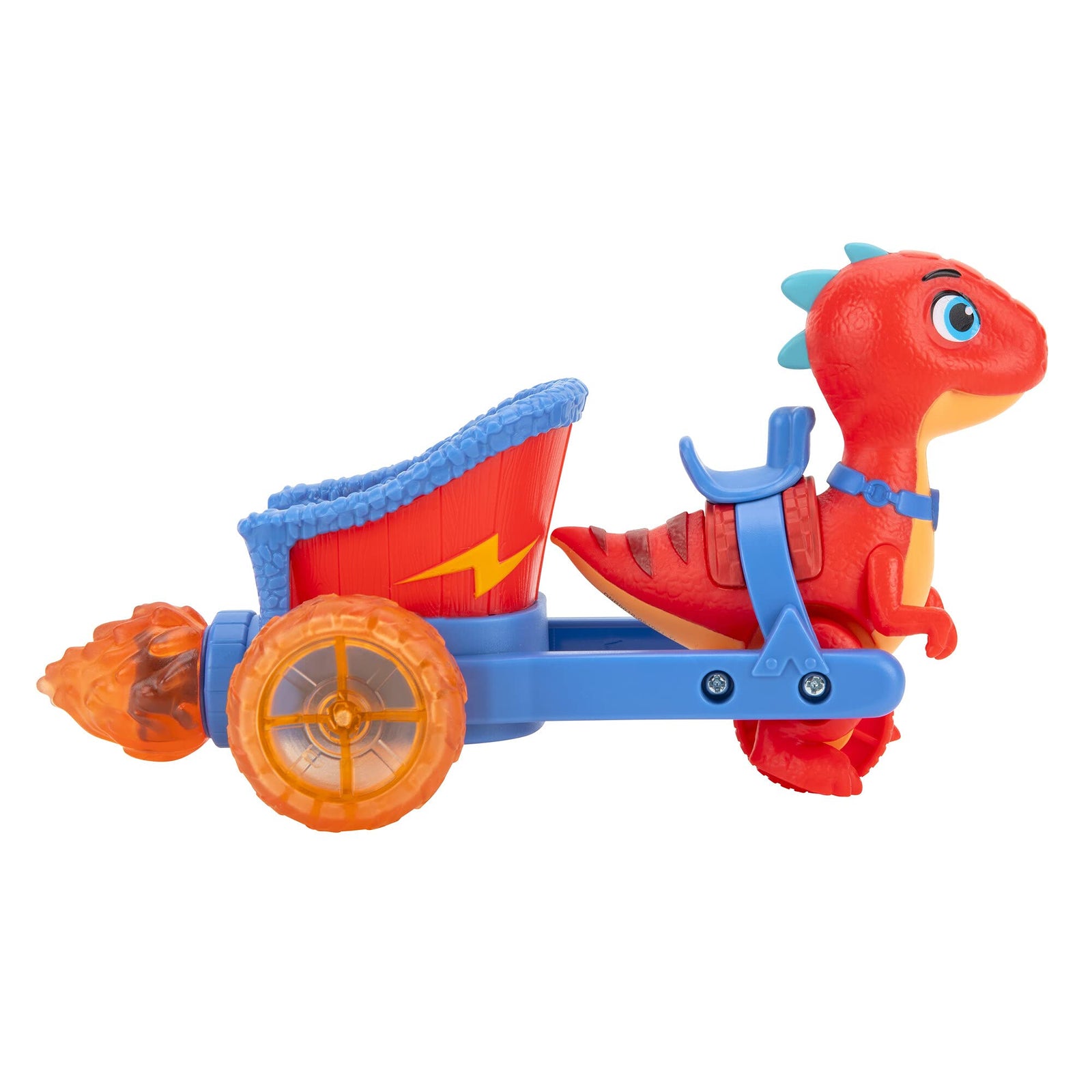 Dino Ranch Jon and Blitz Chariot Vehicle - Features Pull Back 5” Dino Blitz Chariot & 3” Dino Rancher Jon - Three Styles to Collect - Toys for Kids Featuring Your Favorite Pre-Westoric Ranchers