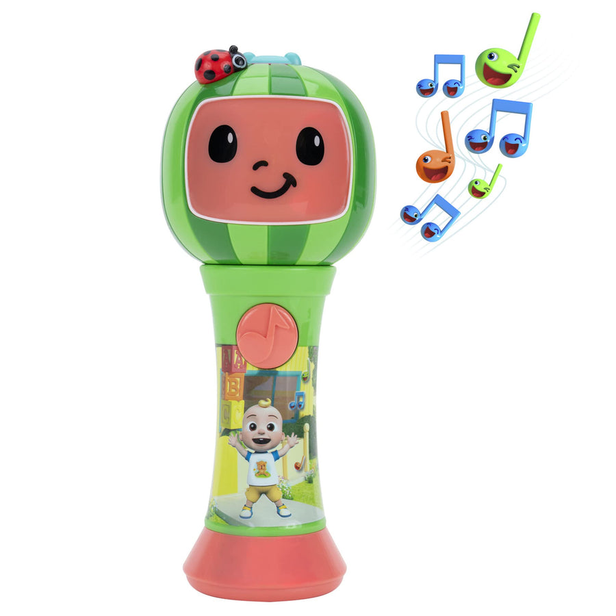 First Act CoComelon Musical Sing-Along Microphone Plays Clips of The ‘Thank You’ Song - Musical Instruments for Kids, Toddlers, and Preschoolers