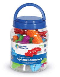 Learning Resources Snap-n-Learn Alphabet Alligators, Fine Motor Toy, 26 Double-Sided Pieces, Ages 18 Months +
