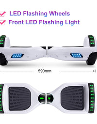 SISIGAD Hoverboard, with Bluetooth and Colorful Lights Self Balancing Scooter
