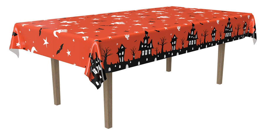 Haunted House Tablecover Party Accessory 54" x 108" (1 count)(1/Pkg)