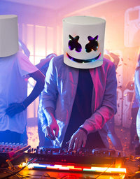DJ Mask Music Festival Full Head LED Light Up Masks for Man Women Kids Thanksgiving Christmas Halloween Party
