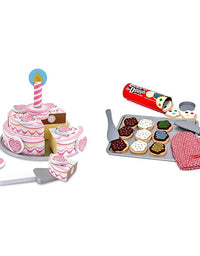 Melissa & Doug Triple-Layer Party Cake Wooden Play Food Set
