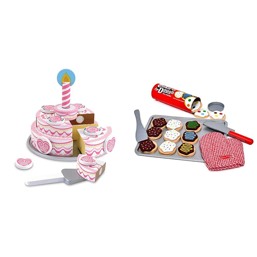 Melissa & Doug Triple-Layer Party Cake Wooden Play Food Set