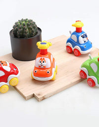 Baby Toy Cars for 1 Year Old Toddler Cartoon Wind up Cars for 2 Year Old Boys Birthday Gift Toys Age 1
