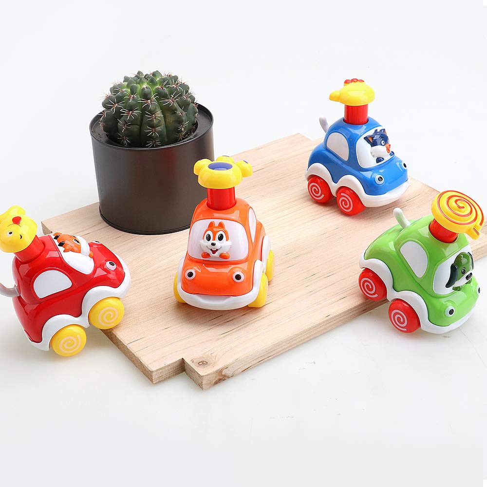 Baby Toy Cars for 1 Year Old Toddler Cartoon Wind up Cars for 2 Year Old Boys Birthday Gift Toys Age 1