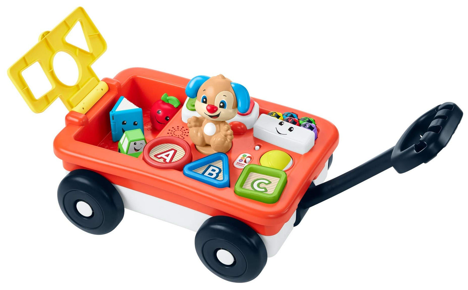 Fisher-Price Laugh & Learn Pull & Play Learning Wagon, pull-toy wagon with music, lights, and learning songs for babies & toddlers ages 6-36 months [Amazon Exclusive]