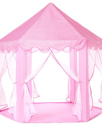 Monobeach Princess Tent Girls Large Playhouse Kids Castle Play Tent with Star Lights Toy for Children Indoor and Outdoor Games, 55'' x 53'' (DxH)
