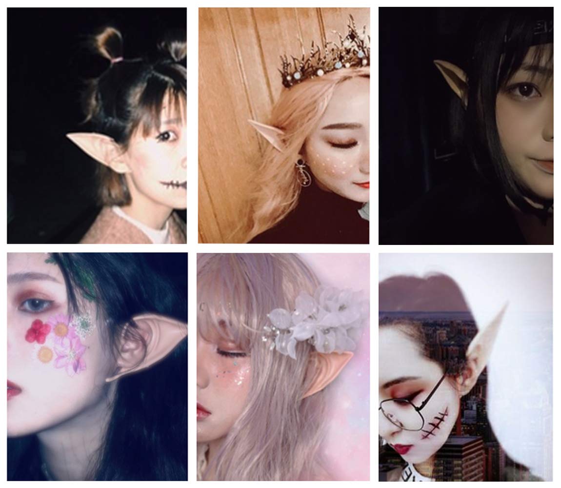 6 Pair Fairy Pixie Elf Ears for Halloween Christmas Cosplay by Kbraveo