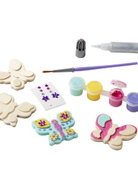 Melissa & Doug Paint & Decorate Your Own Wooden Magnets Craft Kit – Butterflies, Hearts, Flowers
