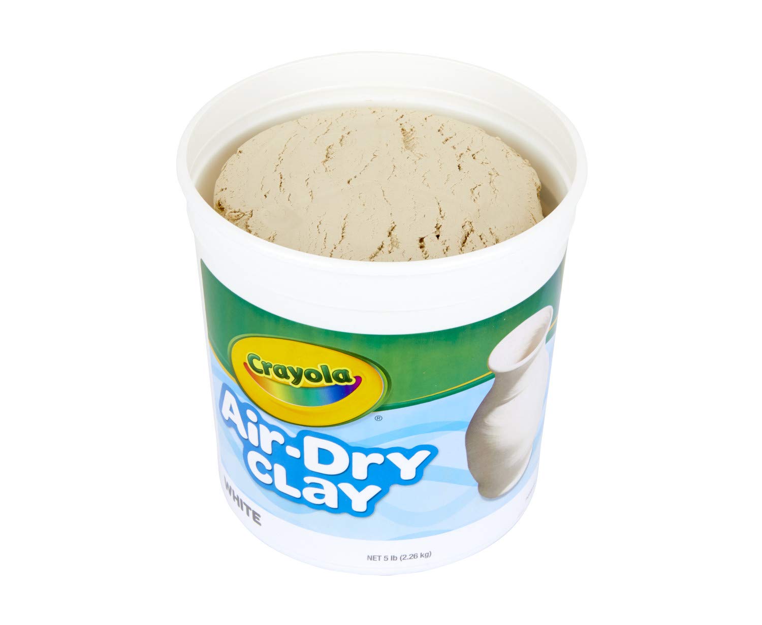 Crayola Air Dry Clay, Natural White Modeling Clay, 5 Lb Bucket