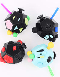 Fidget Dodecagon –12-Side Fidget Cube Relieves Stress and Anxiety Anti Depression Cube for Children and Adults with ADHD ADD OCD Autism (B3 Blue Sky)
