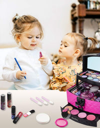 Mathea Real Makeup Girl Toys, Washable, Kids Makeup Kit for Girls, Makeup Set Cosmetic Beauty Set for Kids, Makeup Toy for Girls, Gift for Kids
