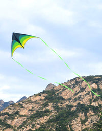 Mint's Colorful Life Delta Kite for Kids & Adults, Extremely Easy to Fly Kite with 2 Ribbons and 300ft Kite String, Best Kite for Beginner
