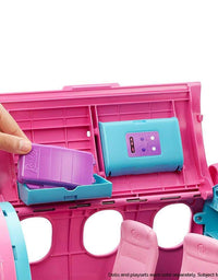 Barbie Dreamplane Transforming Playset with Reclining Seats and Working Overhead Compartments, Plus 15+ Pieces Including a Puppy and a Snack Cart, for Kids 3 Years Old and Up
