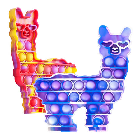 Fidget-POP-Toys-Llama Silicone Bubble Sensory, Alpaca Stress Anxiety Restless Reliever Decompression Squeeze Toy for Stressed, Fidgety and Autism, ASD, Autistic, ADHD Fidget 2 Pack for Girls