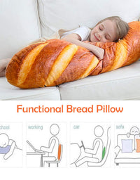 40 in 3D Simulation Bread Shape Pillow Soft Lumbar Baguette Back Cushion Funny Food Plush Stuffed Toy
