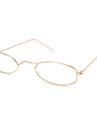 Skeleteen Old Man Costume Glasses - Gold Oval Granny Dress Up Eyeglasses - 1 Pair
