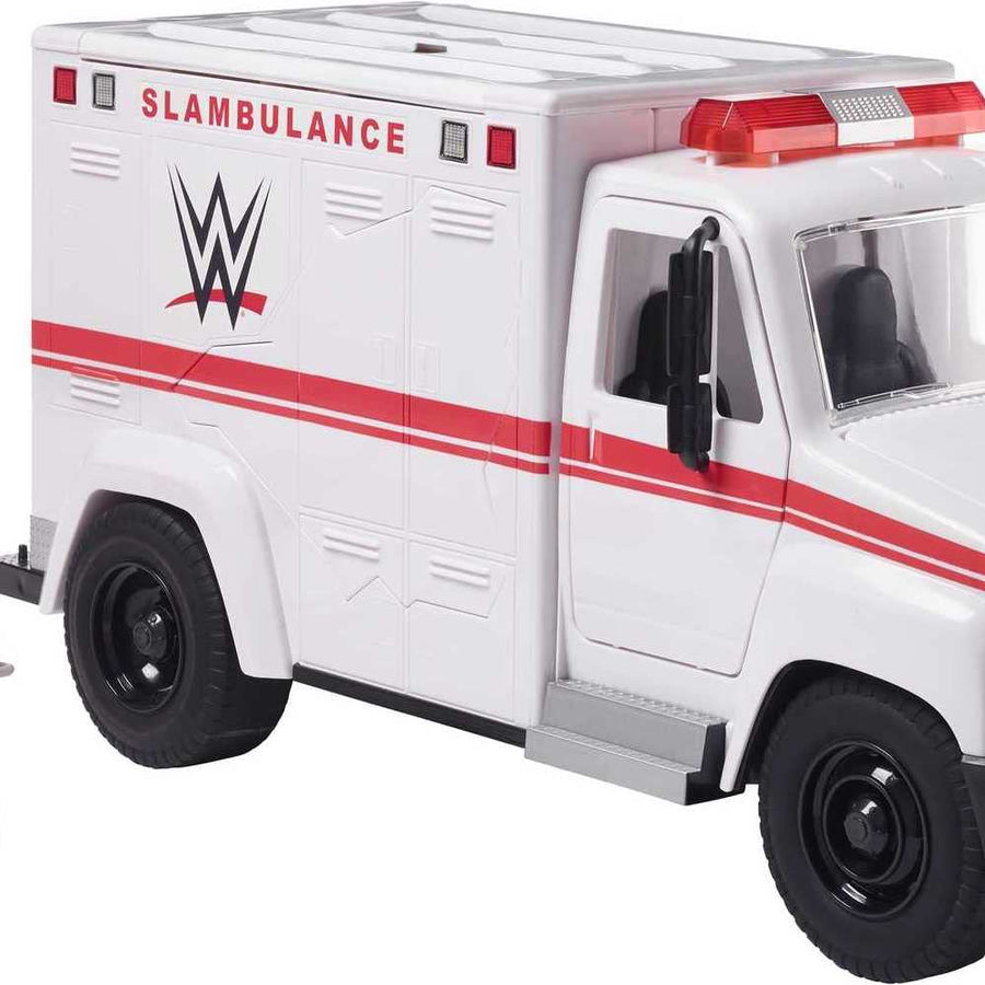WWE Wrekkin' Slambulance Vehicle with Rolling Wheels & 8+ Wrekkin' Parts; Ages 6 Years Old & Up