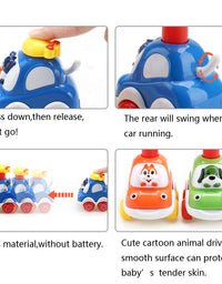 Baby Toy Cars for 1 Year Old Toddler Cartoon Wind up Cars for 2 Year Old Boys Birthday Gift Toys Age 1
