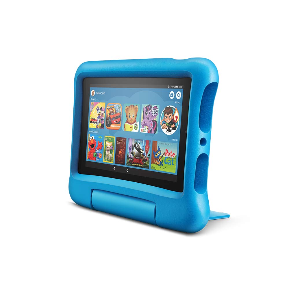 Fire 7 Kids Tablet, 7" Display, ages 3-7, 16 GB, Blue Kid-Proof Case