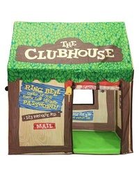 Swehouse Clubhouse Tent Kids Play Tents for Boys School Toys for Indoor and Outdoor Games Children Playhouse with Roll-up Door and Windows
