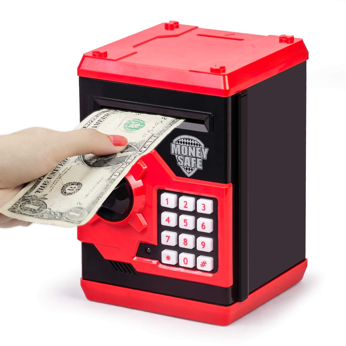 Refasy Piggy Bank Cash Coin Can ATM Bank Electronic Coin Money Bank for Kids-Hot Gift