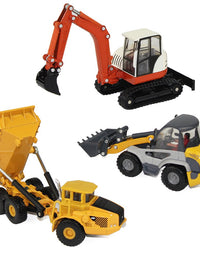 iPlay, iLearn Heavy Duty Construction Site Play Set, Metal Dump Truck, Excavator, Digger, Tractor, Diecast Model Vehicles, Outdoor Sandbox Car Toys, Birthday Gift 3 4 5 Year Old Toddler Boy Kid Child
