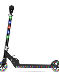 Jetson Jupiter Kick Scooter for Kids, LED Light-up Scooter, Adjustable Handlebar, Rear Brake, Lightweight Design
