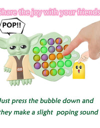 Baby Yoda Fidget Toy Cute Yoda Fidget Toy Pop Bubble Reduce Stress and Anxiety Specially for Kids and Adults (YODA-1PCS)
