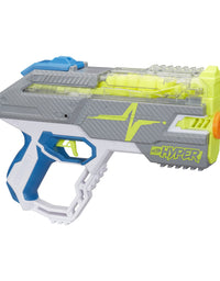 NERF Hyper Rush-40 Pump-Action Blaster, 30 Hyper Rounds, Eyewear, Up to 110 FPS Velocity, Easy Reload, Holds Up to 40 Rounds
