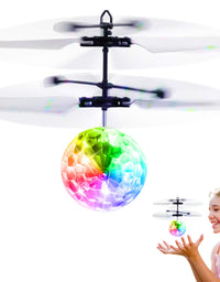 Betheaces Flying Ball Toys, RC Toy for Kids Boys Girls Gifts Rechargeable Light Up Ball Drone Infrared Induction Helicopter with Remote Controller for Indoor and Outdoor Games

