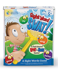 Learning Resources Sight Word Swat a Sight Word Game, Home School, Tactile and Auditory Learning, Phonics Games, Educational Toys for Kids, 114 Pieces, Ages 5+
