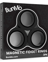 BunMo Fidget Toys - Magnetic Fidget Rings Fidget Toy. The Fidget Ring Spins, Connects, and Separates, Making Ideal Stress Toys and Sensory Toys. Fidget Magnets Make Ideal Stocking Stuffers.
