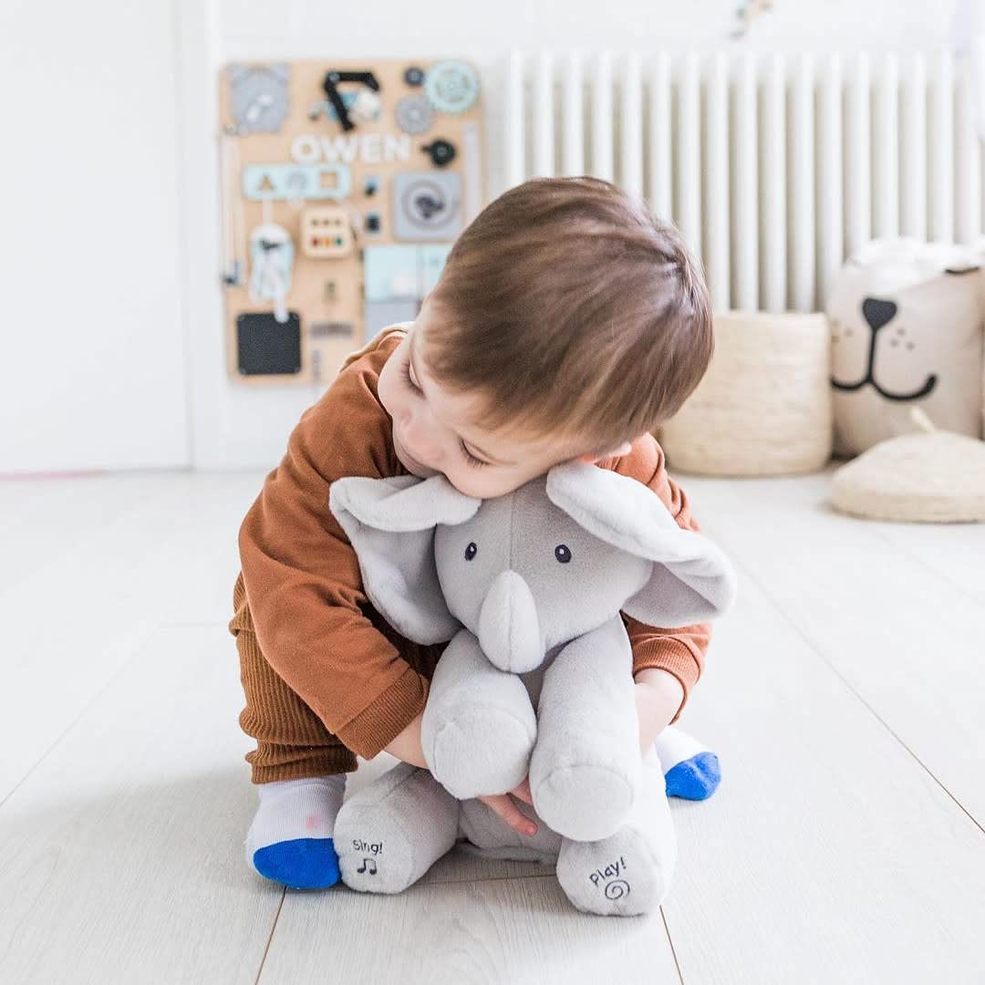 GUND Baby Animated Flappy The Elephant Stuffed Animal Plush, Gray, 12"