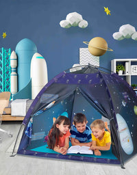 Space World Play Tent-Kids Galaxy Dome Tent Playhouse for Boys and Girls Imaginative Play-Astronaut Space for Kids Indoor and Outdoor Fun, Perfect Kid’s Gift- 47" x 47" x 43"
