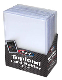 BCW Topload Card Holder for Standard Trading Cards ,3" x 4" ,Up to 20 pts, 100-Count
