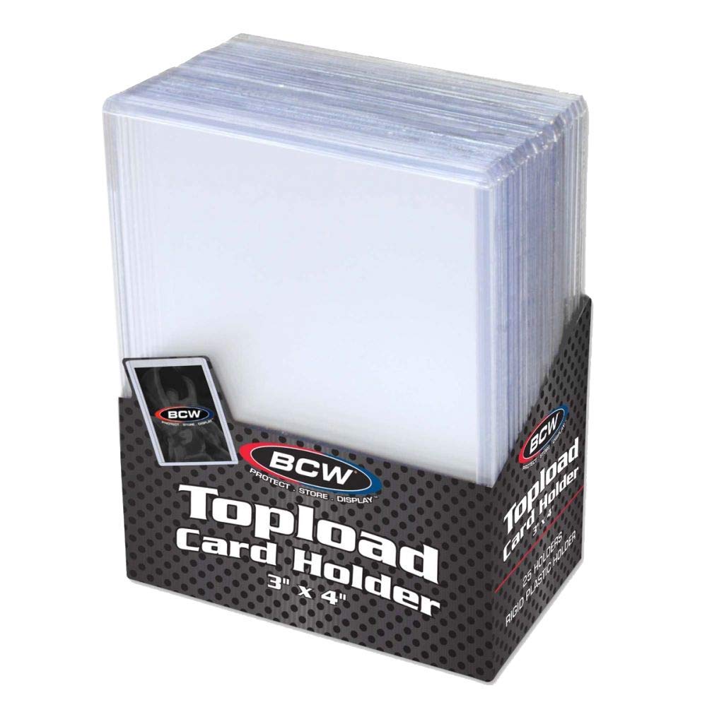 BCW Topload Card Holder for Standard Trading Cards ,3" x 4" ,Up to 20 pts, 100-Count