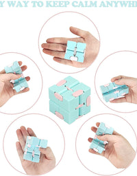 RURING 30pcs Fidget Toys Sensory Fidget Toys Set Fidget Toys Set Tangle Fidget Toys Anti-Anxiety Tools and Special Toys Fidget Toys Relieves Stress Squeeze Toy for Birthday Party Rainbow Colors
