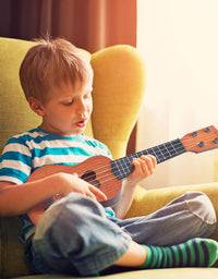 YEZI Kids Toy Classical Ukulele Guitar Musical Instrument, Brown

