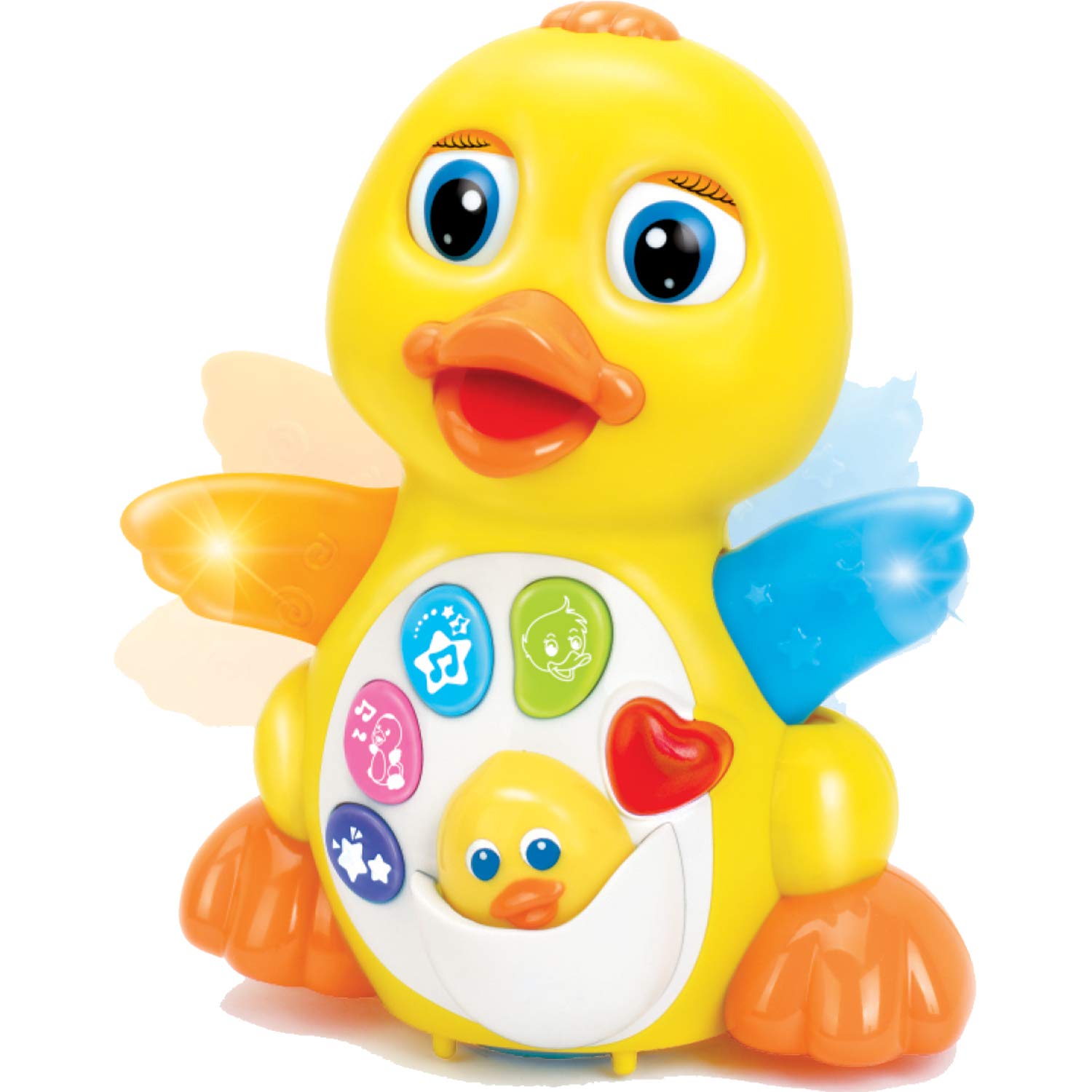 JOYIN Baby Musical Toy Dancing Walking Yellow Duck Baby Toy with Music and LED Lights, Infant Light Up Toys, Activity Center for Toddlers, Baby Learning Development Toy