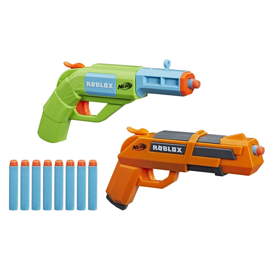 NERF Roblox Jailbreak: Armory, Includes 2 Hammer-Action Blasters, 10 Elite Darts, Code to Unlock in-Game Virtual Item