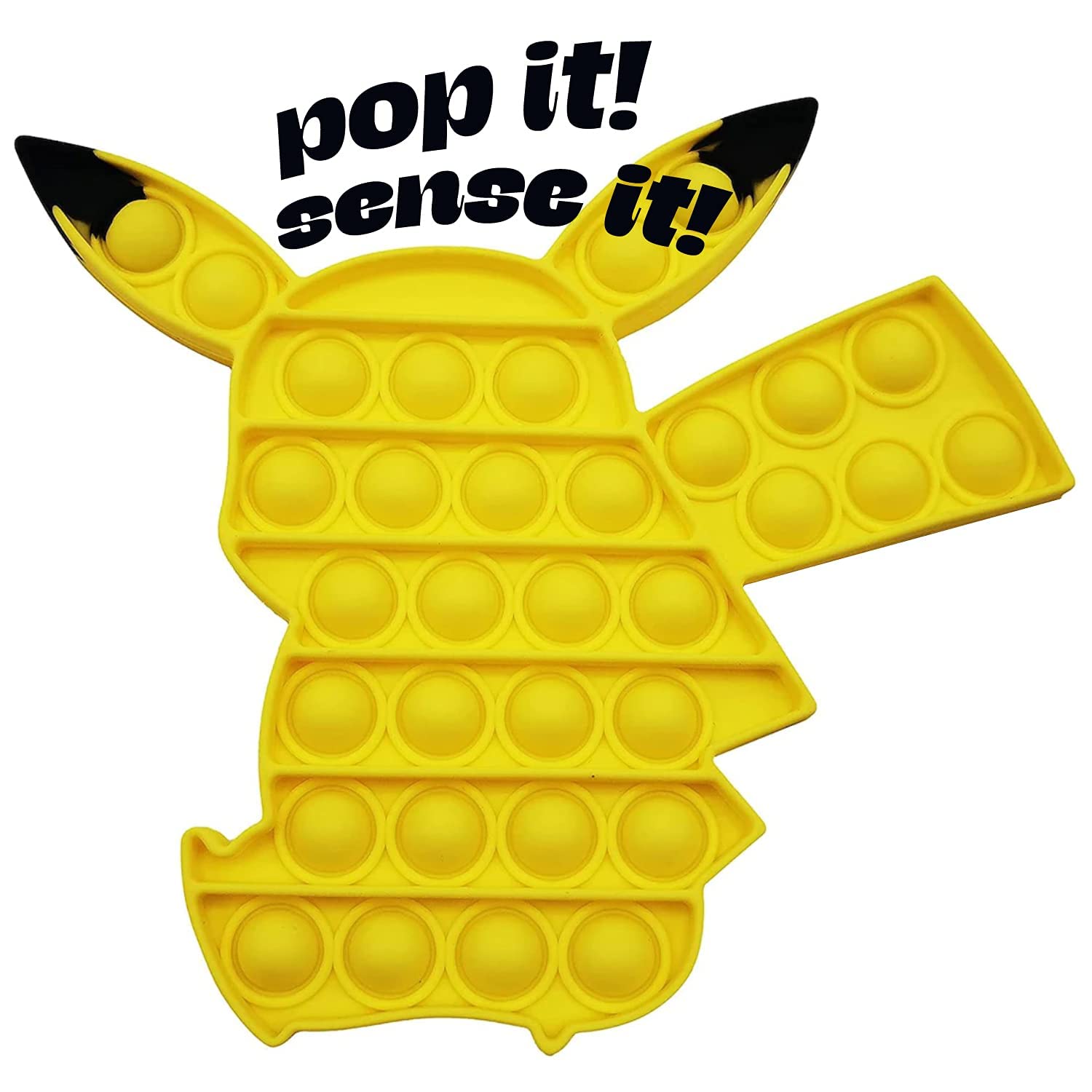 Boxgear Pikachu Fidget Toy Pop Pop– Pop Fidget Toy for Kids and Adults – Stress Relief Fidget – Anti Stress Squeeze Toy - Animal Silicone Fidget Blocks – Lightweight and Durable