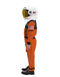 Astronaut NASA Pilot Orange Costume Movable Space Visor Kids Helmet Halloween.
